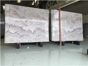 Chinese Palissandro White Marble Material Slab