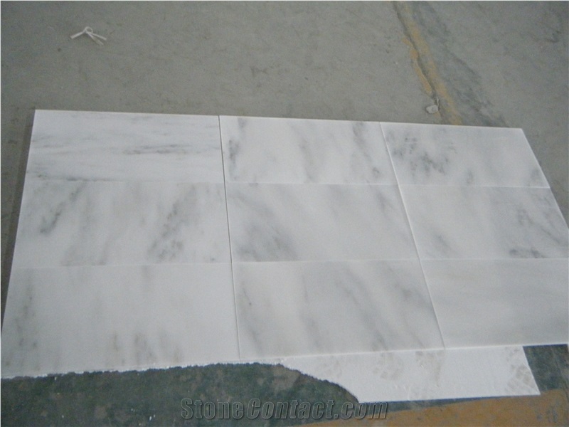 China Carrara White Marble Polished Tiles