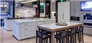 White Calacatta Carrara Kitchen Countertop