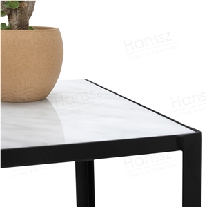Bracket Carrara White Marble Table Top Shelves