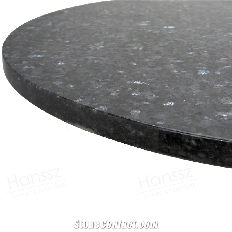 Round Blue Pearl Granite Table Top