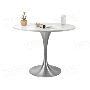 Statuario White Quartz Round Dining Table Top