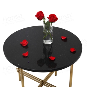 Black Round Nero Margiua Marble Coffee Table