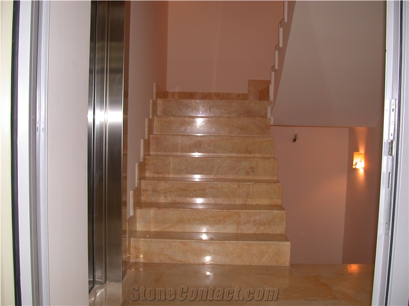 Helicon Gold Marble Stairs