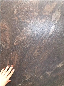 Leather Quicksand Brown Granite Cross Vein