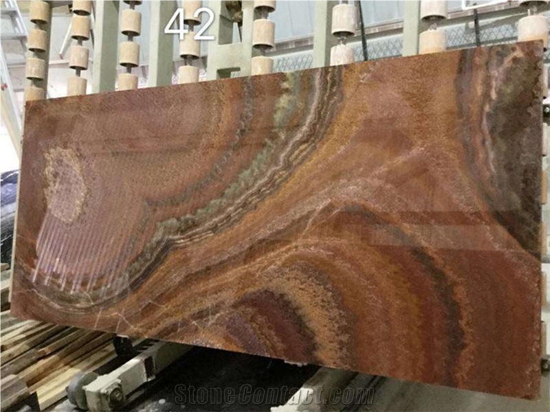 Red Ruby Marble Bookmatch for Background from China - StoneContact.com