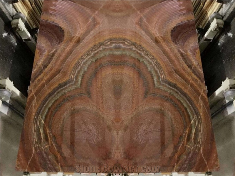 Ruby Red Marble Bookmatch for Background
