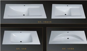 Super White Nano Glass Stone Drop-In Sinks & Basin