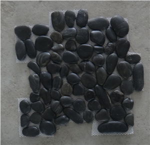 Black Pebbles Mosaic Tiles for Wall and Floors
