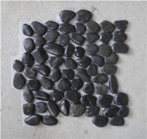 Black Pebbles Mosaic Tiles for Wall and Floors