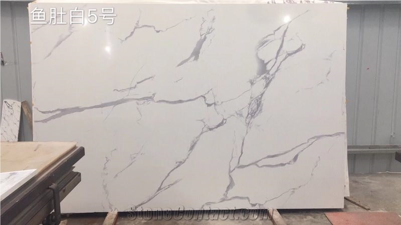 Carrara White Artificial Marble Slab