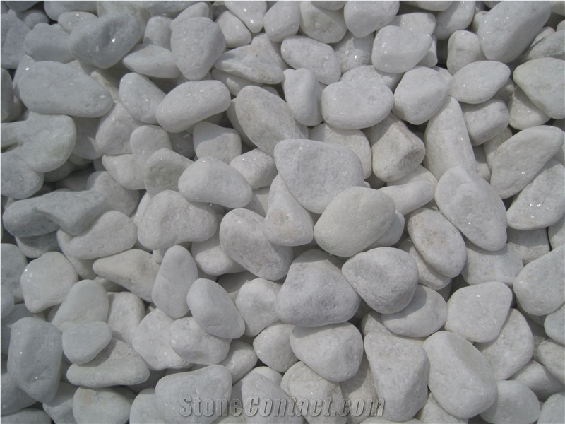 Cheaper Artificial Snow White Pebble Stone