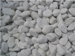 Cheaper Artificial Snow White Pebble Stone