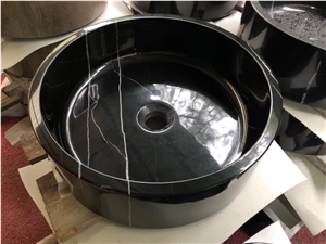 Chinese Nero Marquina Marble Sink