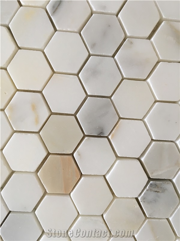 Hexagon Calacatta Mosaic Marble Mosaic
