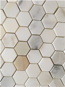 Hexagon Calacatta Mosaic Marble Mosaic