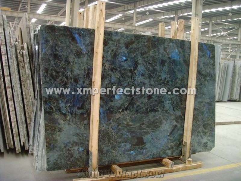 Labradorite Blue Granite Slabs Tiles Blue Shiny