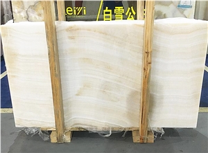 Backlit Vanila White Tiger Onyx for Walling Tiles