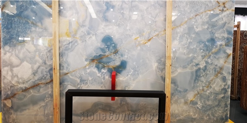 First Quality Dyed Blue Onyx Slabs for Home Decor