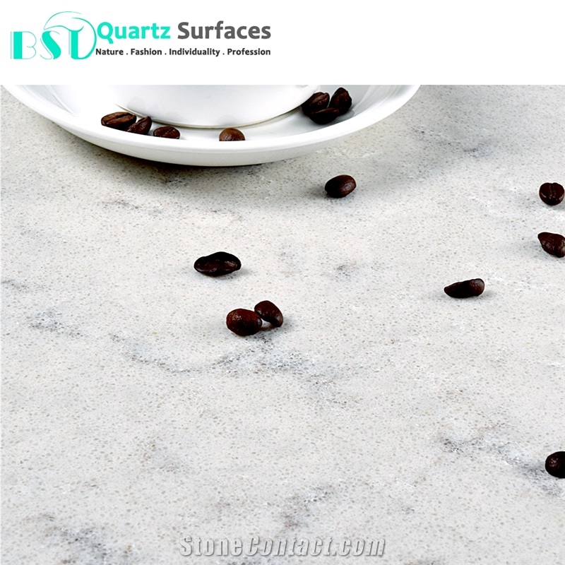 Marble Look Quartz Stone for Kitchen Countertops