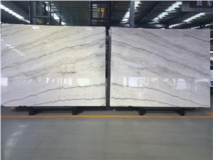 Guang Xi White Marble Slabs White Veins