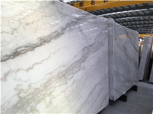 Guang Xi White Marble Slabs White Veins