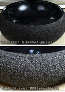 Absolute Black Grantie Sink, China Black Wash Basin