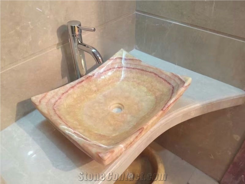 Honey Onyx Wash Basin,Yellow Onyx Bathroom Sinks