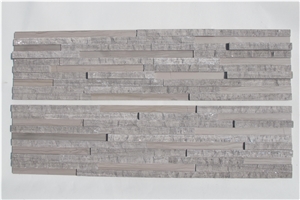 Es126pn Grey Wood Marble Culture Stone Wall Panel
