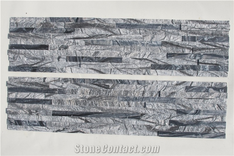 Es127pn Black Forest Marble Stacked Stone Panel