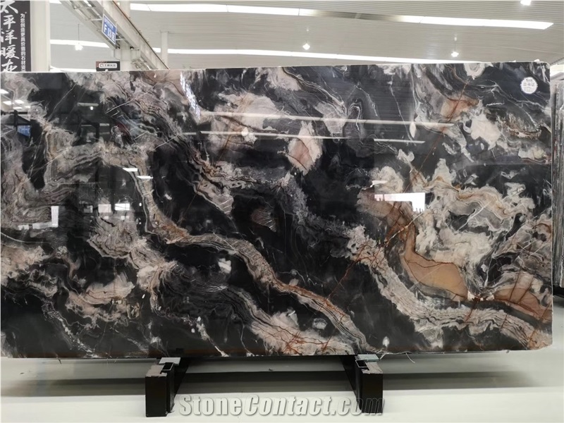 China Phantom Black Marble Slabs & Tiles