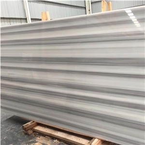 White Line Marble Seawater Twill Marble Slab Tile