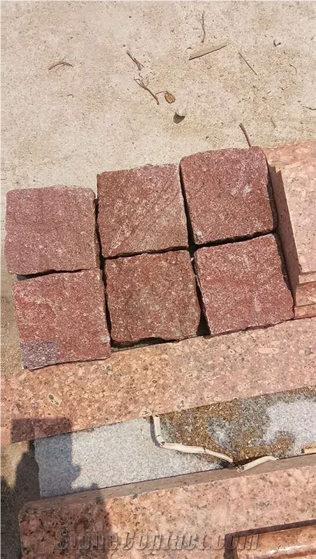 Danyang Red Granite Natural Finsihed Cube Stone