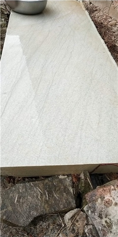 Linzhou White Sandstone Light Grey Sandstone Tiles