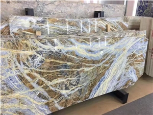 New Blue Jeans Marble Polished Slabs for Wall