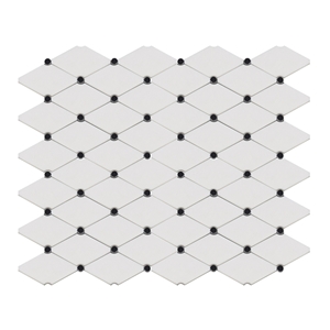 Thassos White Marble Diamond Mosaic Tile