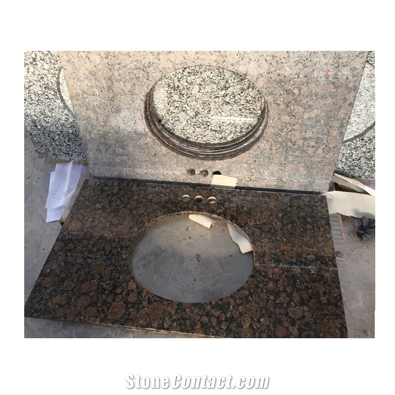 Baltic Brown Vanity Tops with Undermount Sink