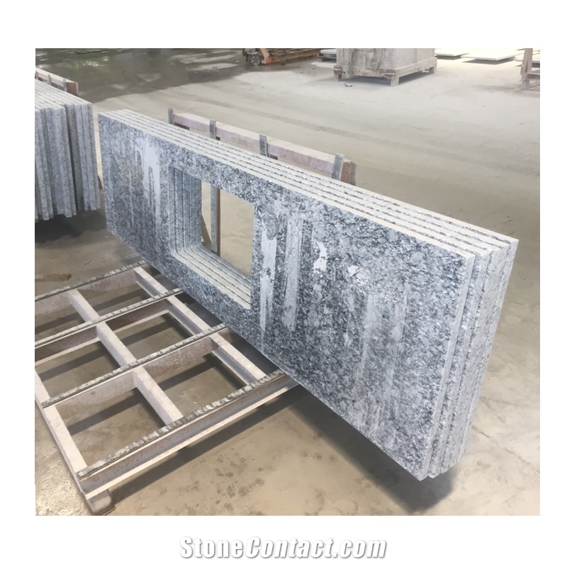 Prefab Size White Granite Kitchen Countertop