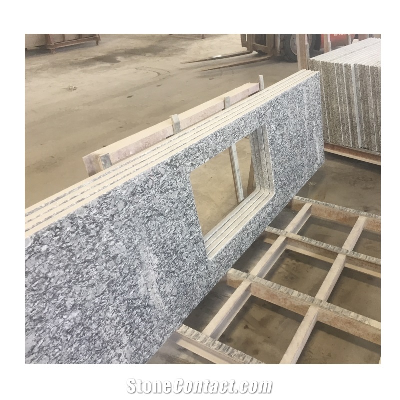 Prefab Size White Granite Kitchen Countertop