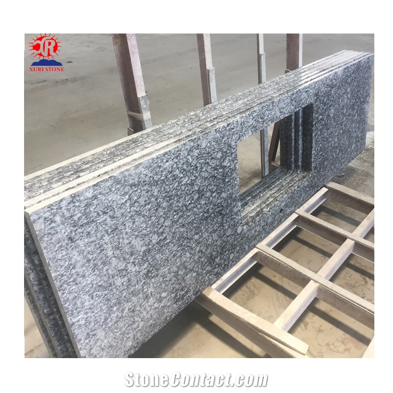 Sea Wave Flower Granite Countertops with Hole