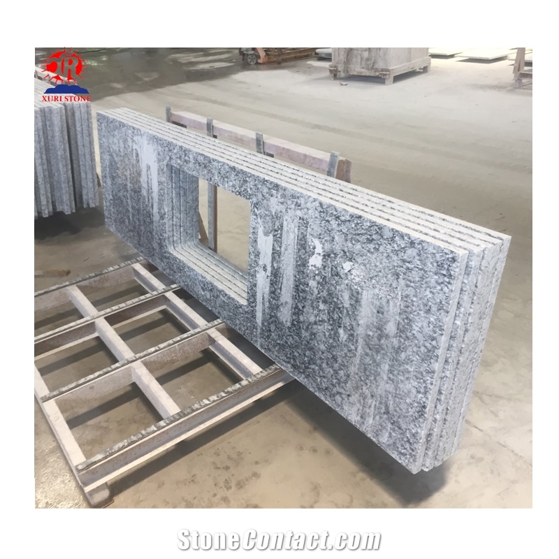 Sea Wave Flower Granite Countertops with Hole