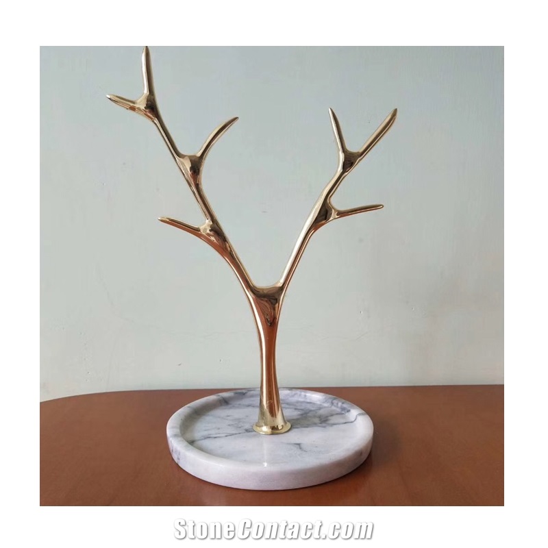 Tree Type Marble Jewelry Display Stand