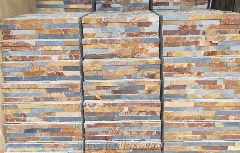 Cheap Price Rusty Slate Stack Stone Wall Tiles