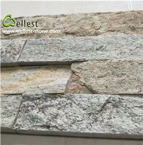 Beige Green Colorful Quartzite Cultured Stone