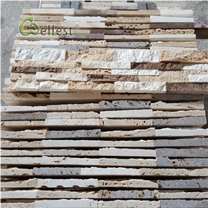 Colorful Beige White Travertine Cultured Stone