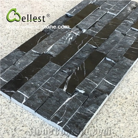 Natural Polished Black White Marble Cultured Stone
