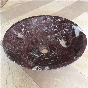 Rosso Lavento Marble Basins Kitchen Sinks