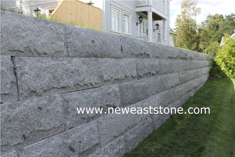 Outdoor Retaining Wall Granite G603 Stone Blocks