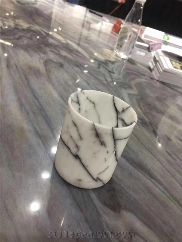 Adorable Style White Marble Tea Cup