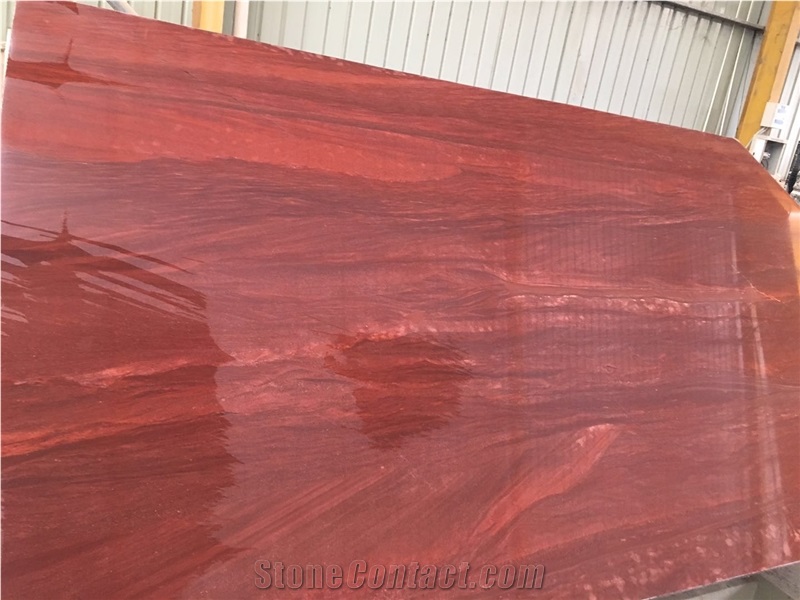 China New Red Silk Marble Red Marble Countertop